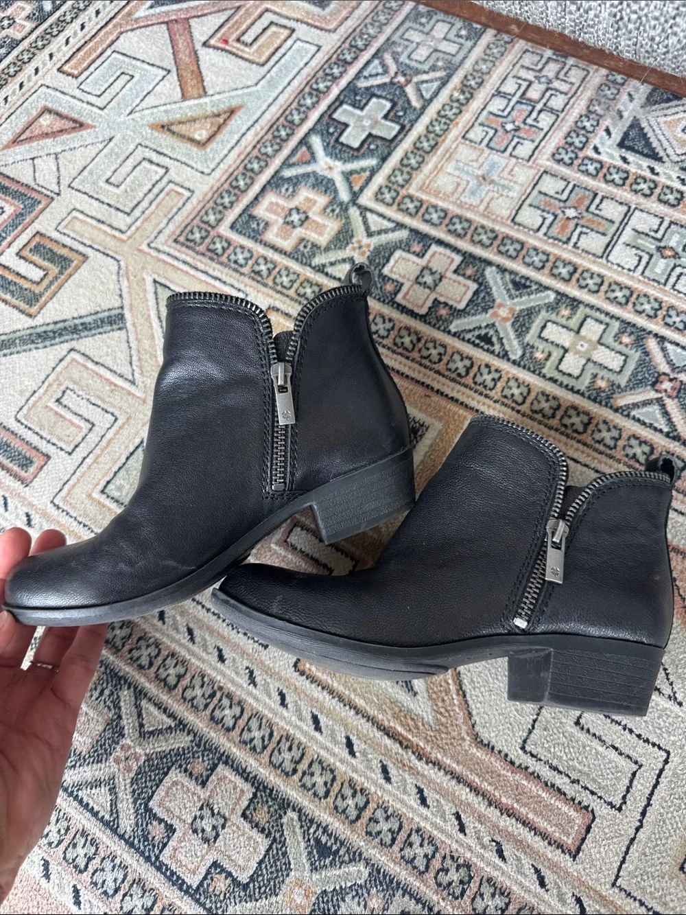 Little Girl- Sz 13- Leather Zip Ankle Boots Lucky Brand